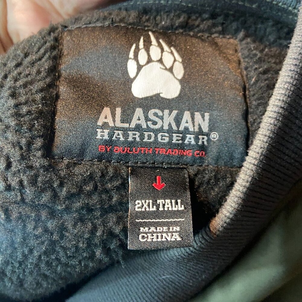 Alaskan Hardgear Men 2XLT Prudhoe Bay Vest Green Full Zip Fleece Lined Utility - Picture 4 of 10